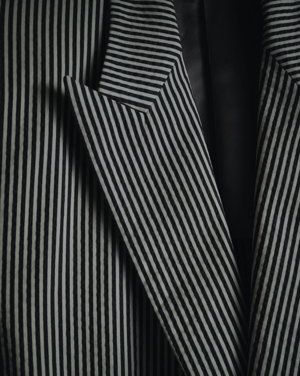 "HERMES" 00's striped stretch cotton tailored jacket