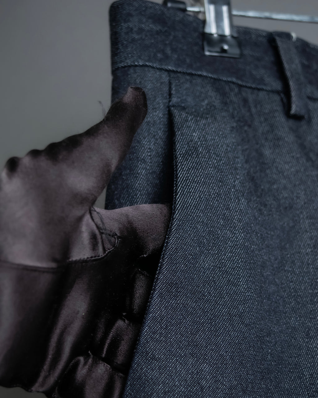 "PRADA" Wool cotton mix navy blue slacks