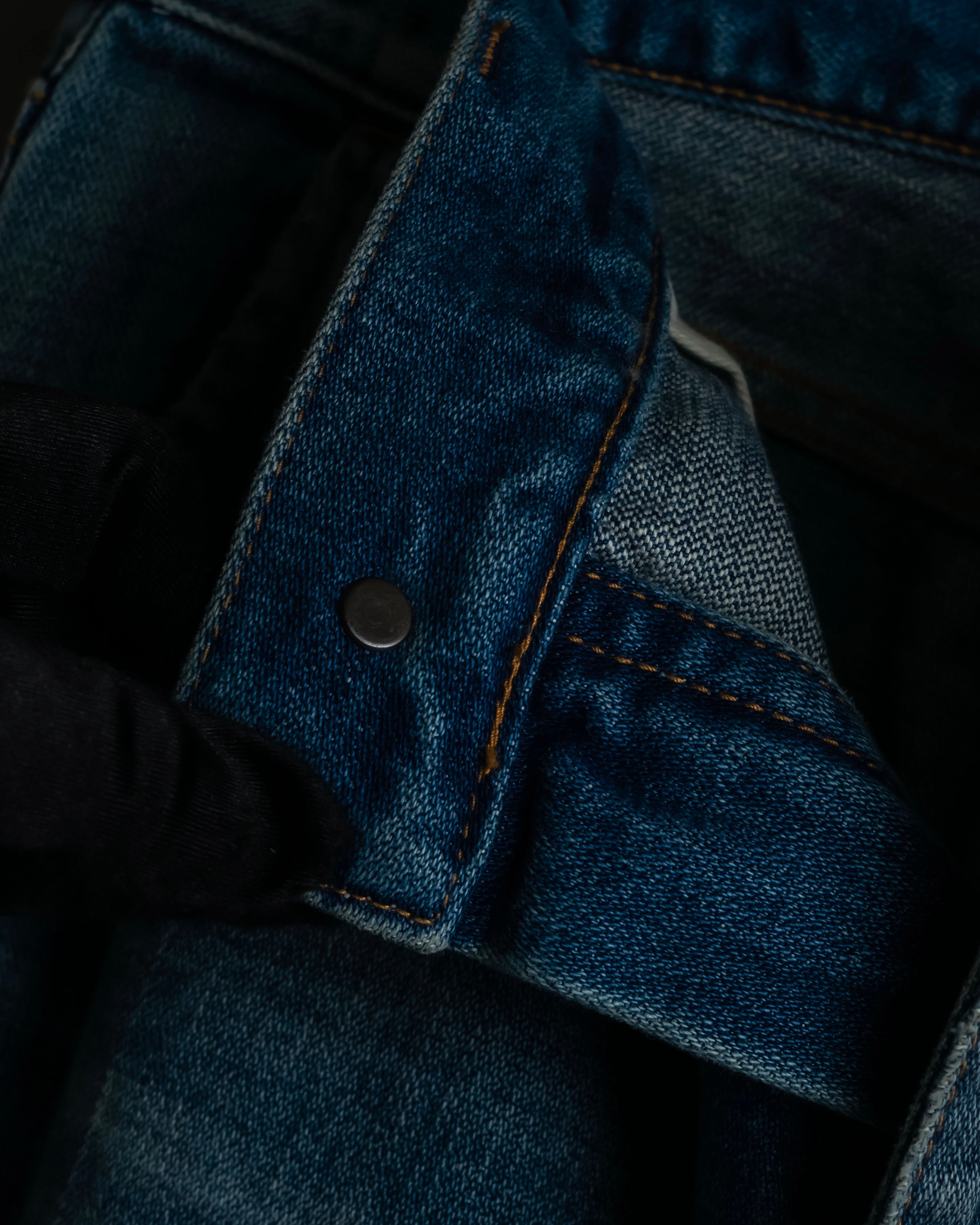 "Saint Laurent" Faded straight line denim pants