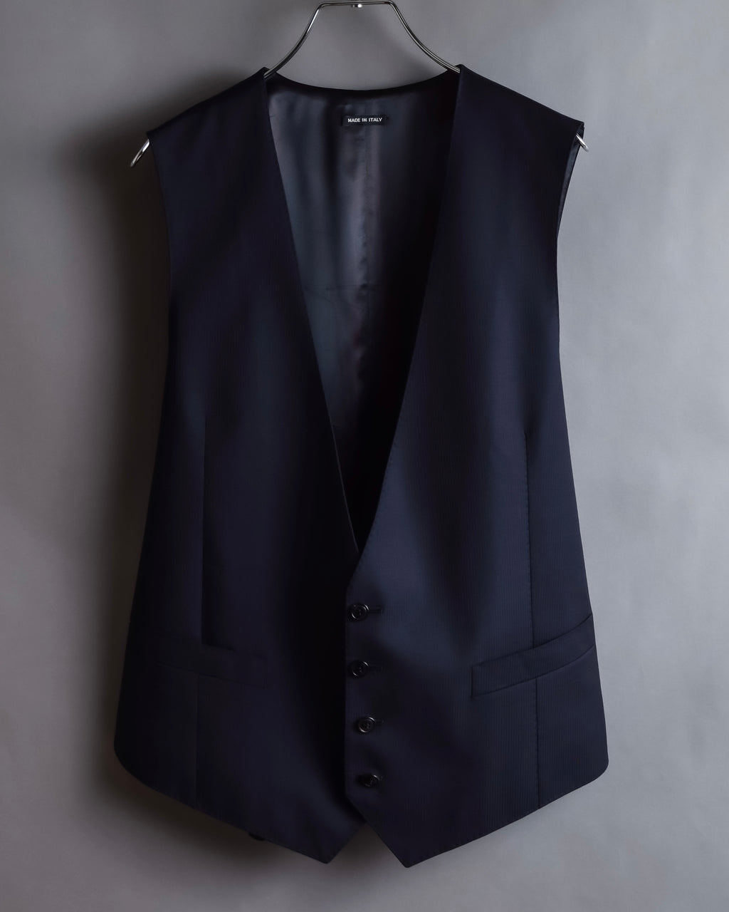 "GIORGIO ARMANI" Deep satin backed tailored wool vest