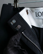 "LOEWE" Deep pleat tapered draped slacks