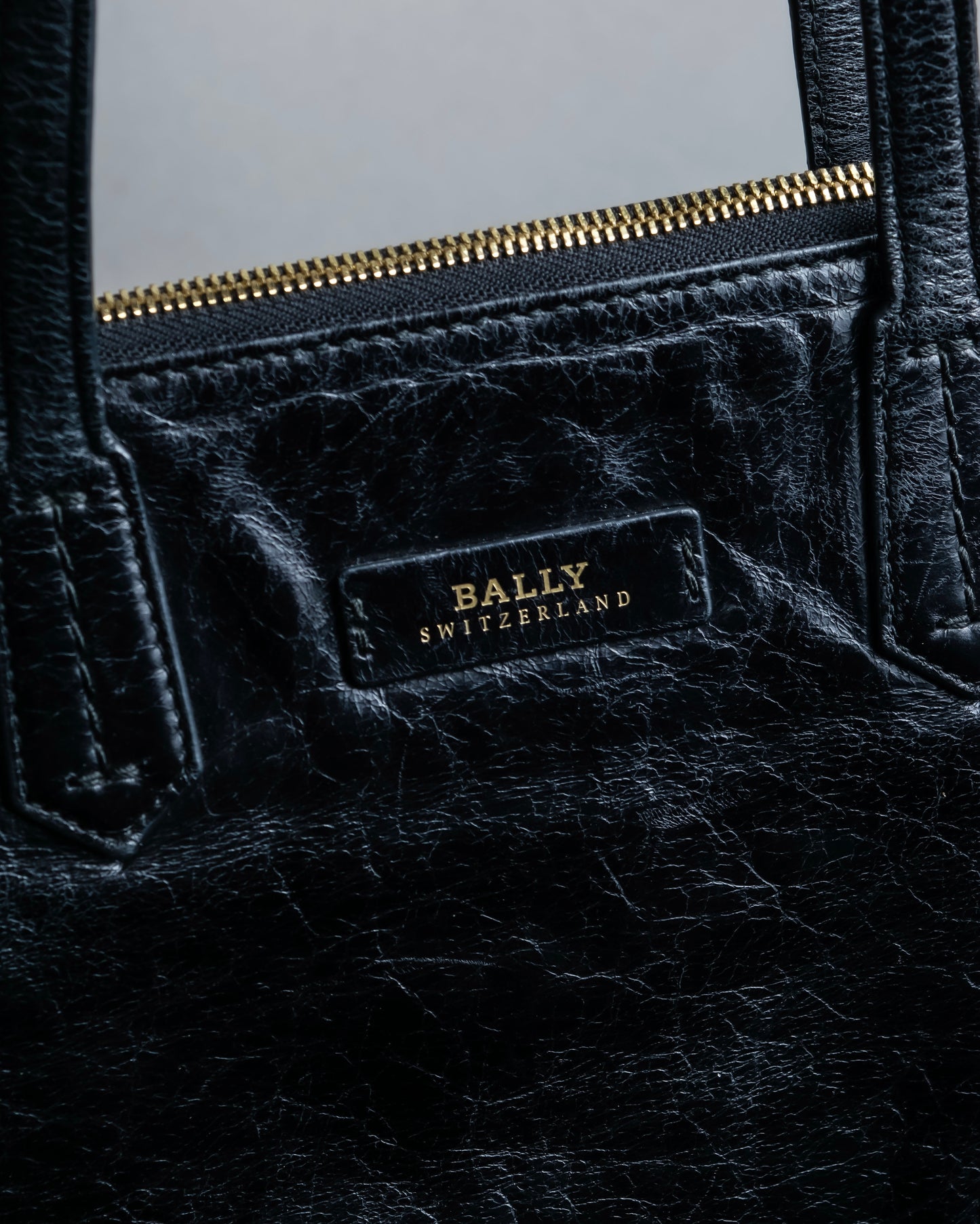 "BALLY" Textured leather horizontal handbag