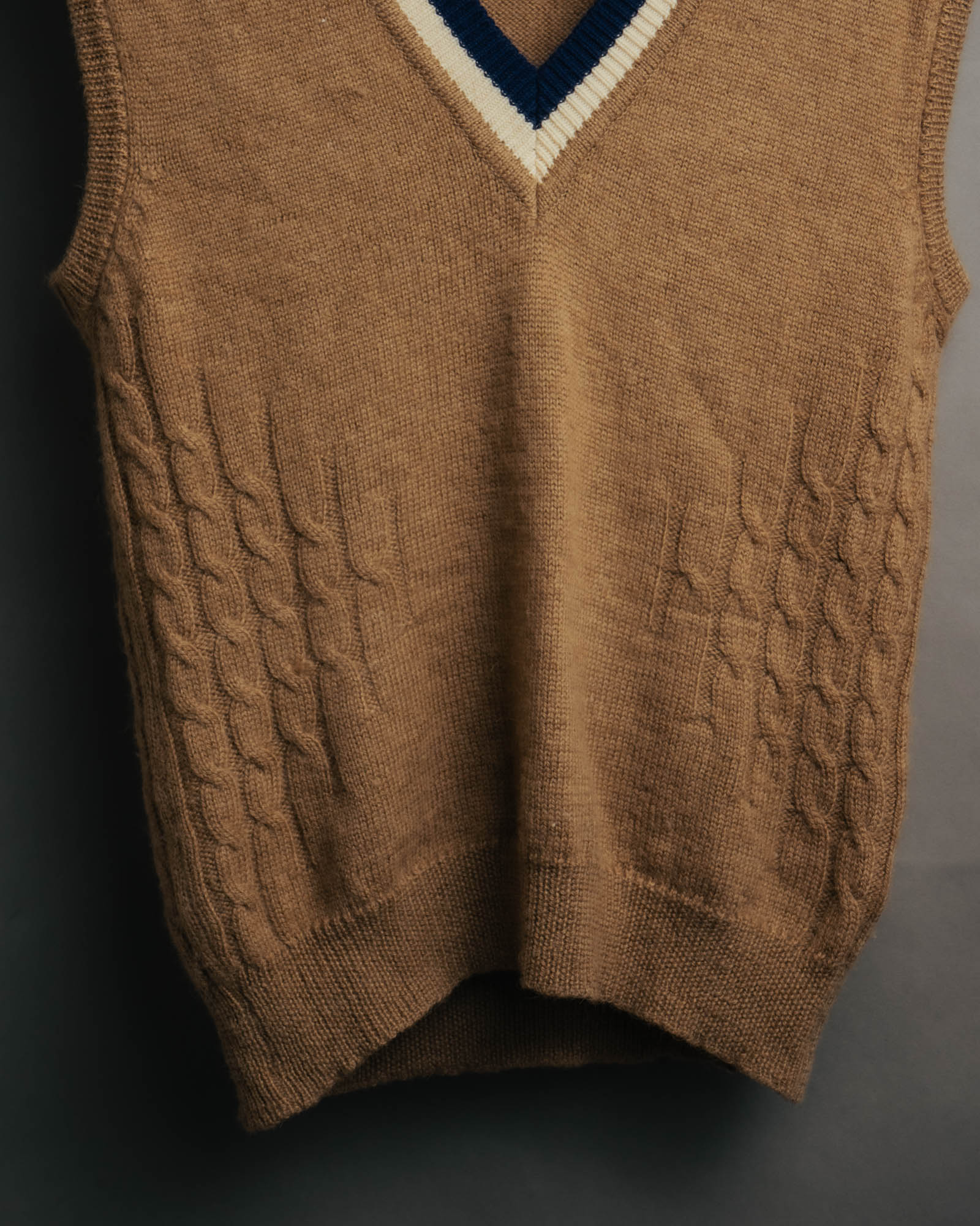 "Christian Dior" 80's-90's Preppy cable knit sweater vest