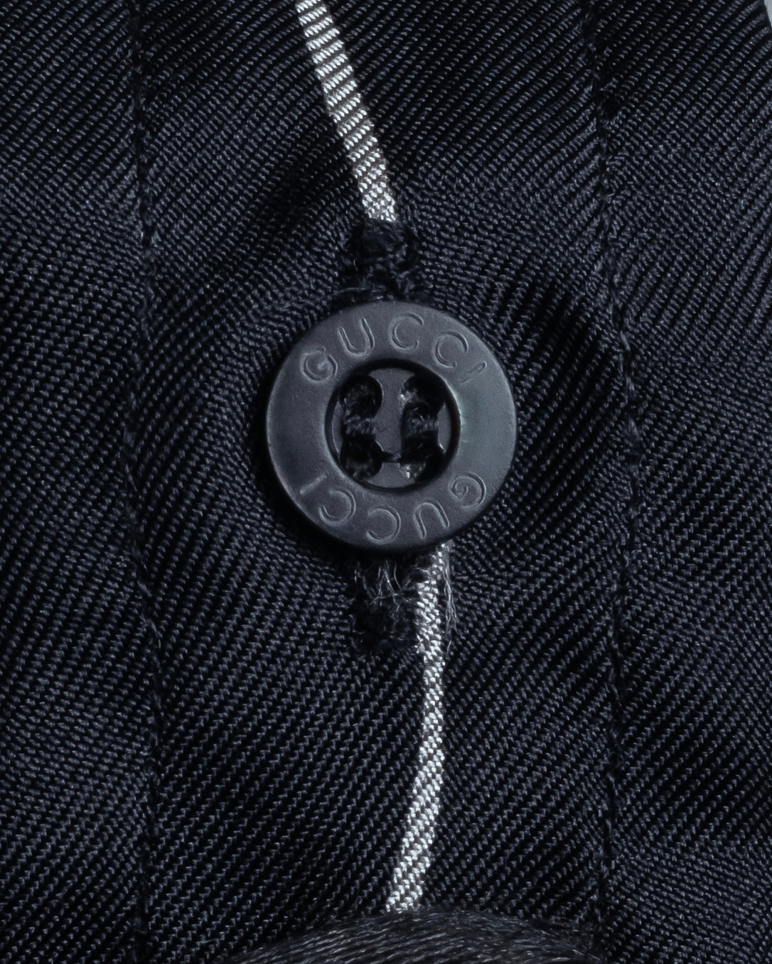 "GUCCI" Handwritten calligraphy pattern silk shirt