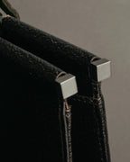 “GUCCI” 90’s structured box leather handbag