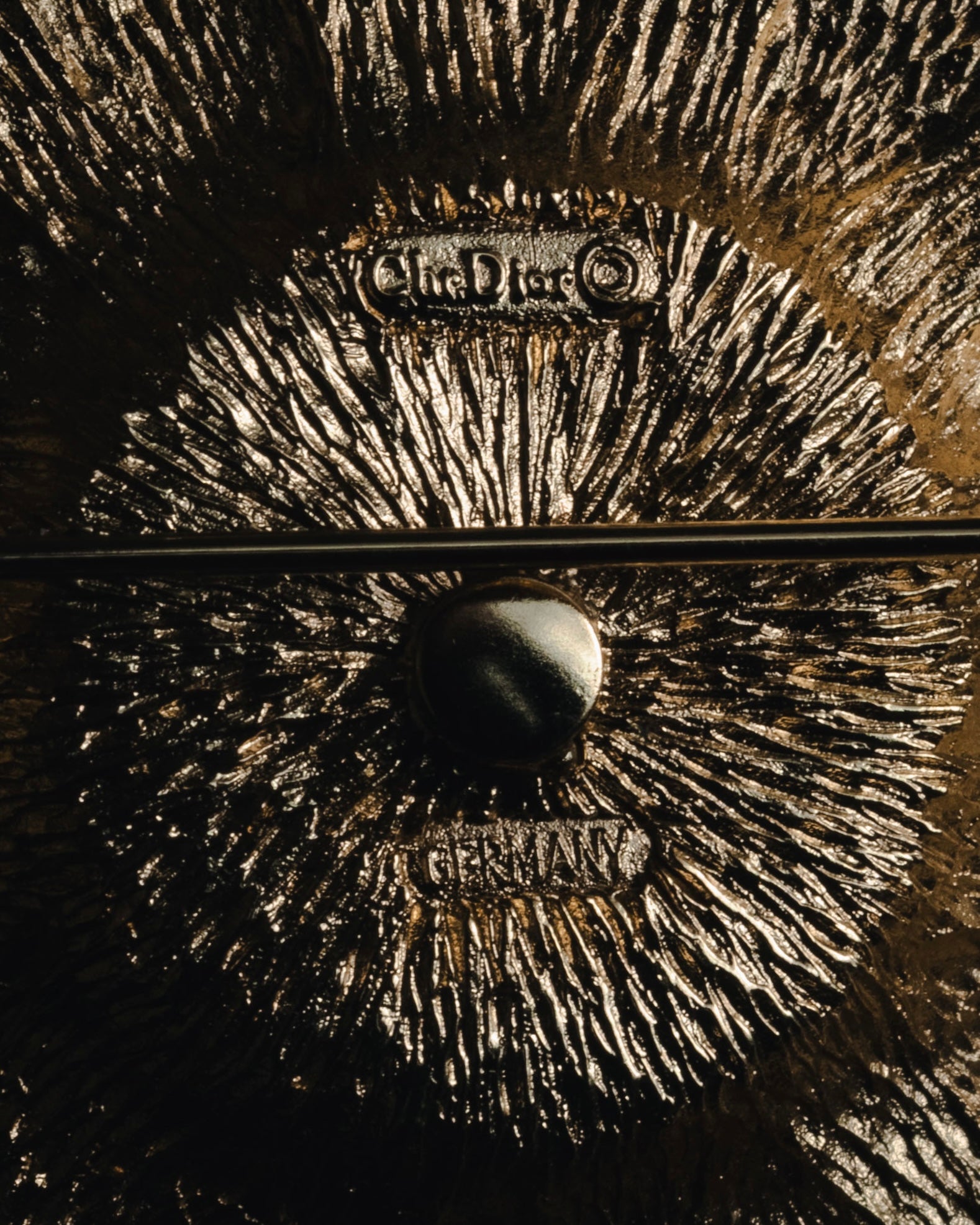 Christian Dior Floral Sunburst Crystal Brooch