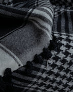 "Vintage houndstooth combination pattern large stole"