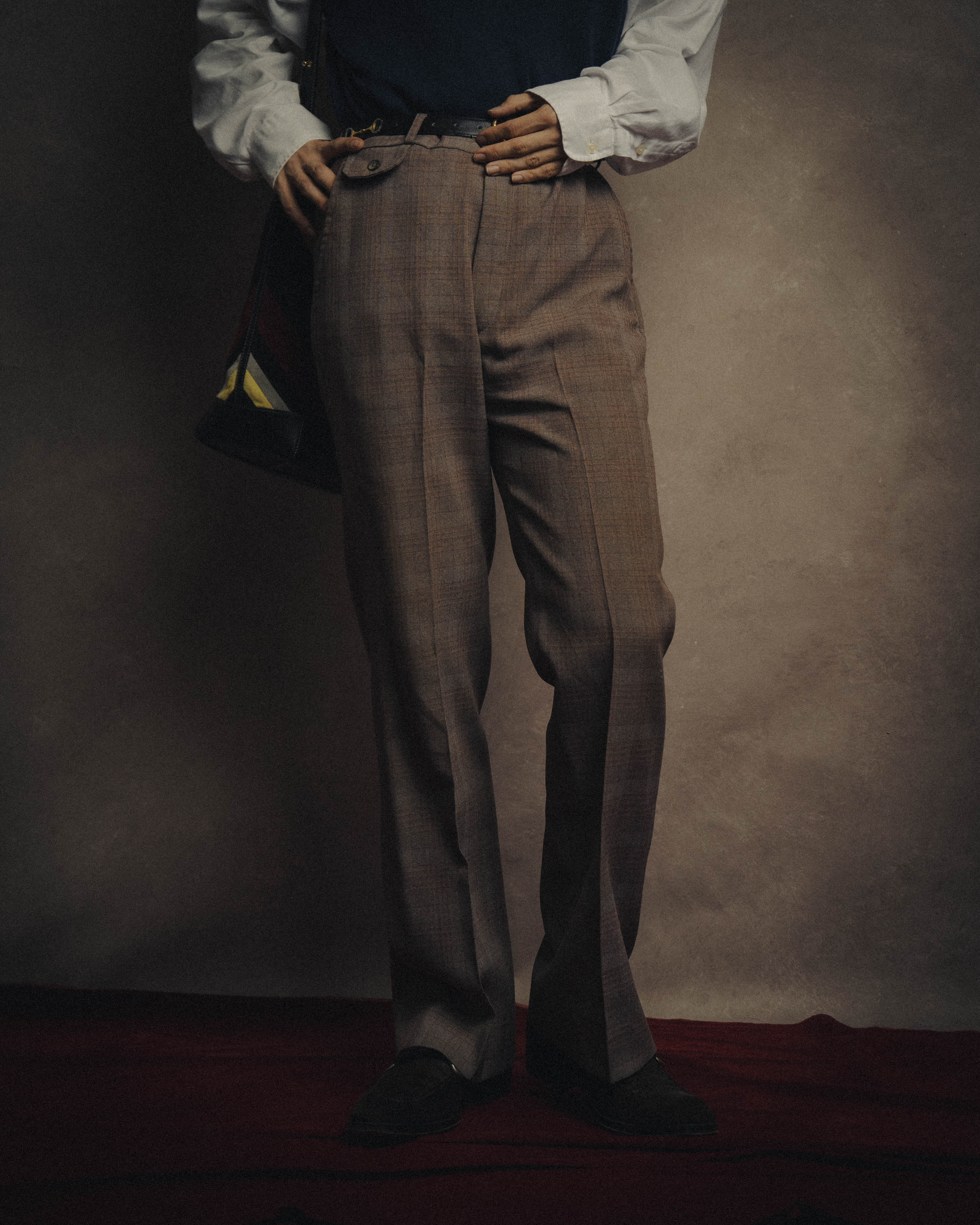 -MOOD MILLÉSIMES- “FARAH” 70’s-80’s plaid slacks with coin pocket