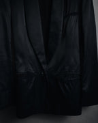 "BALENCIAGA.PARIS" 2008-2009 Sculptural satin shawl collar tuxedo jacket