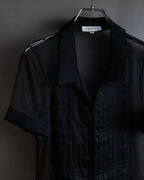 "CELINE" See-through layered design shirt & skirt set up