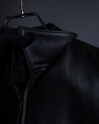 "Weekend Max Mara" Minimalist design center zip-up leather jacket