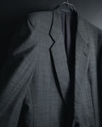 "YVES SAINT LAURENT" 80’s-90’s glen check tailored suit set