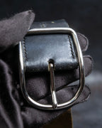 "HERMES" D ring buckle design leather bracelet