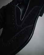 "Salvatore Ferragamo" 00’s-10’s Suede wingtip slip-on loafers