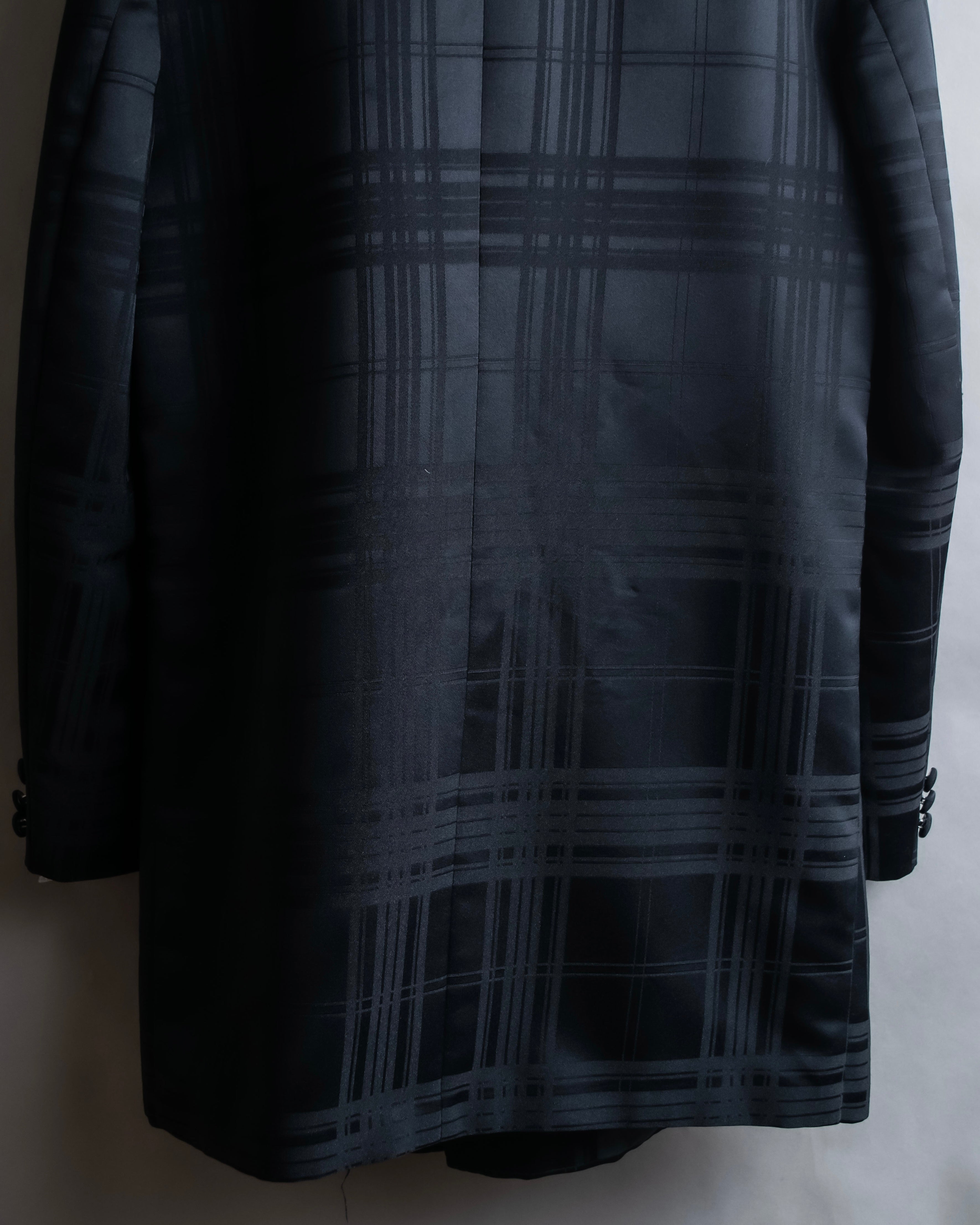 Vintage geometric check oversized tailored jacket