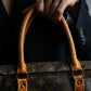 "LOUIS VUITTON" Porto document voyage monogram pattern boston bag