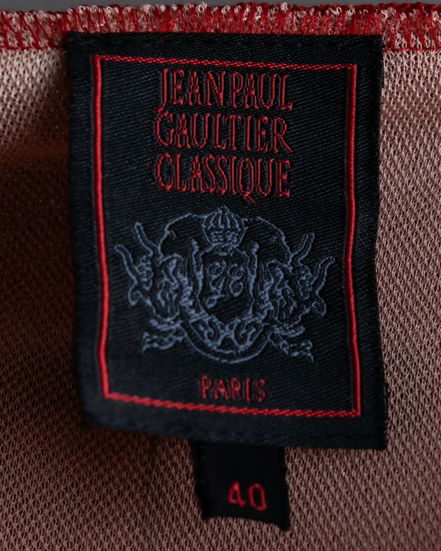 "JEAN PAUL GAULTIER" sheer embroidered short sleeve dress