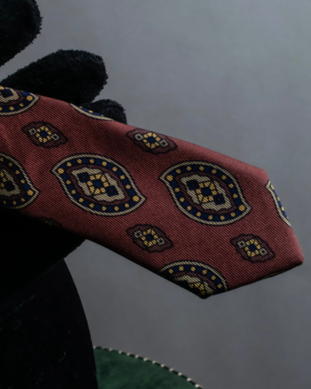 "CHANEL" Paisley pattern silk necktie