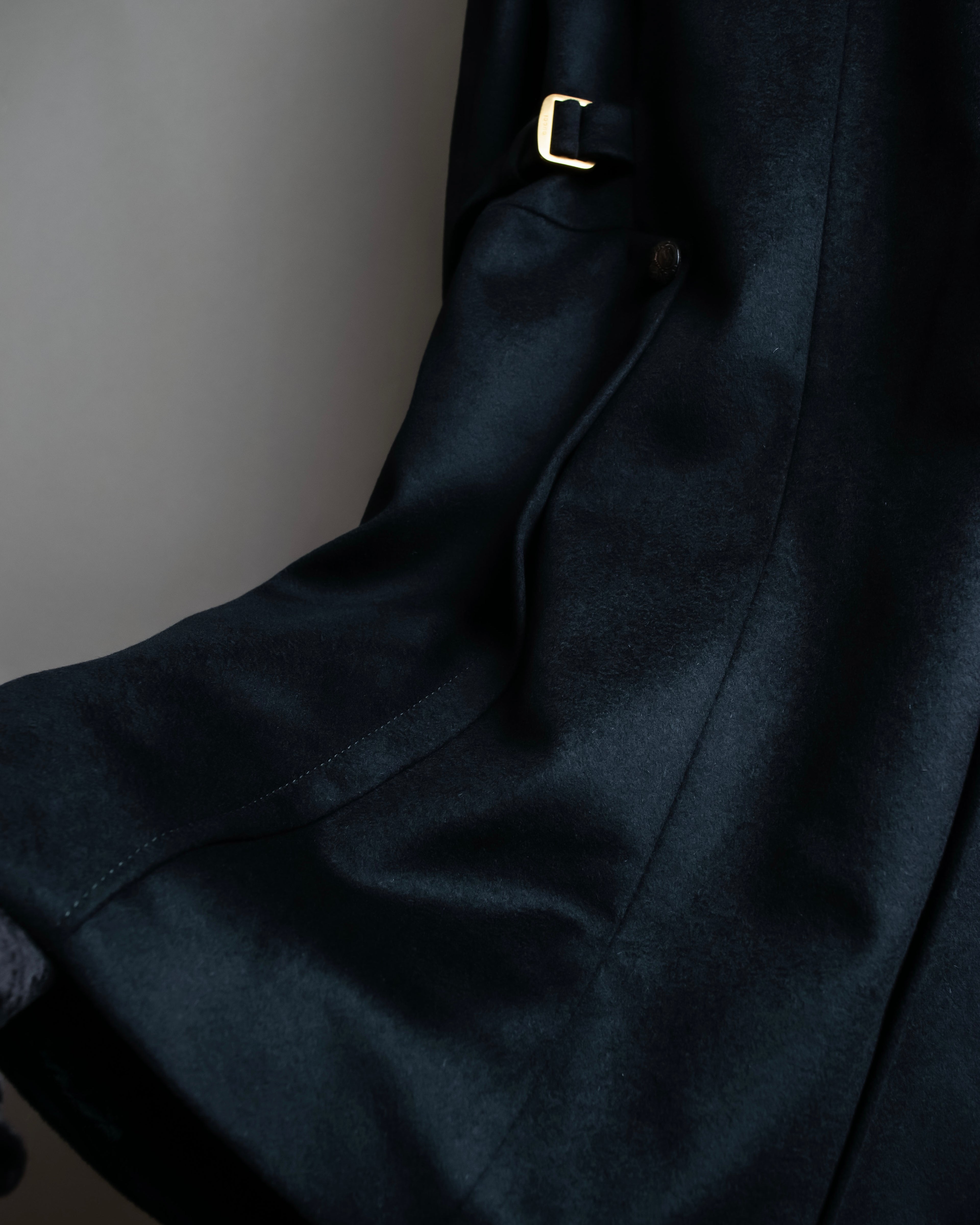 "GUCCI" Asymmetrical front detail high neck coat