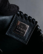 "FENDI" Hand stitched design leather hand bag