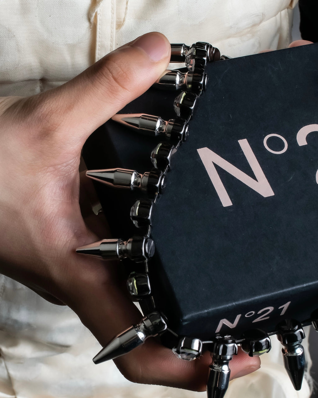 "N21 NUMERO VENTUNO" Studded diamond combination necklace