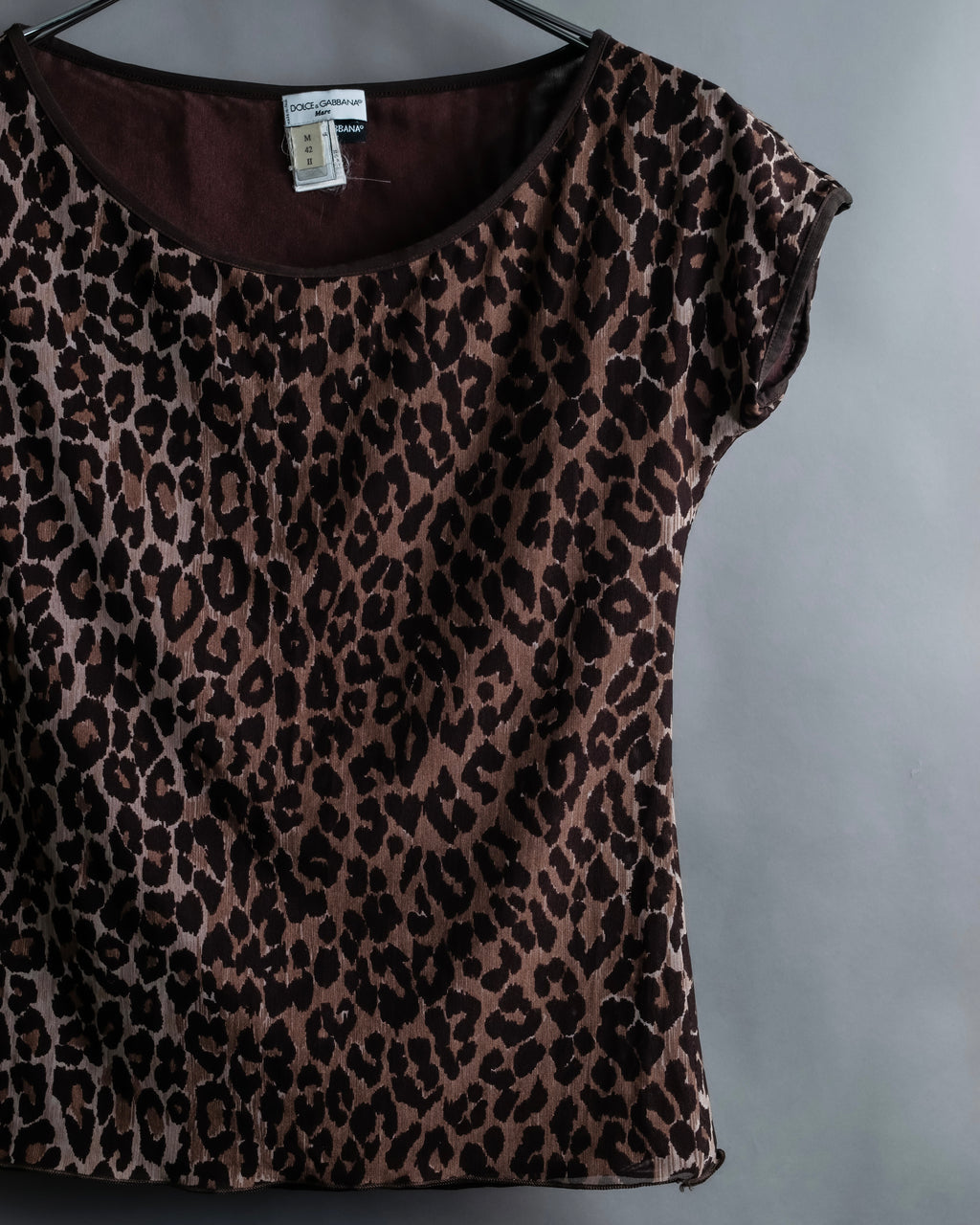 "DOLCE & GABBANA" Leopard print short cut and sew