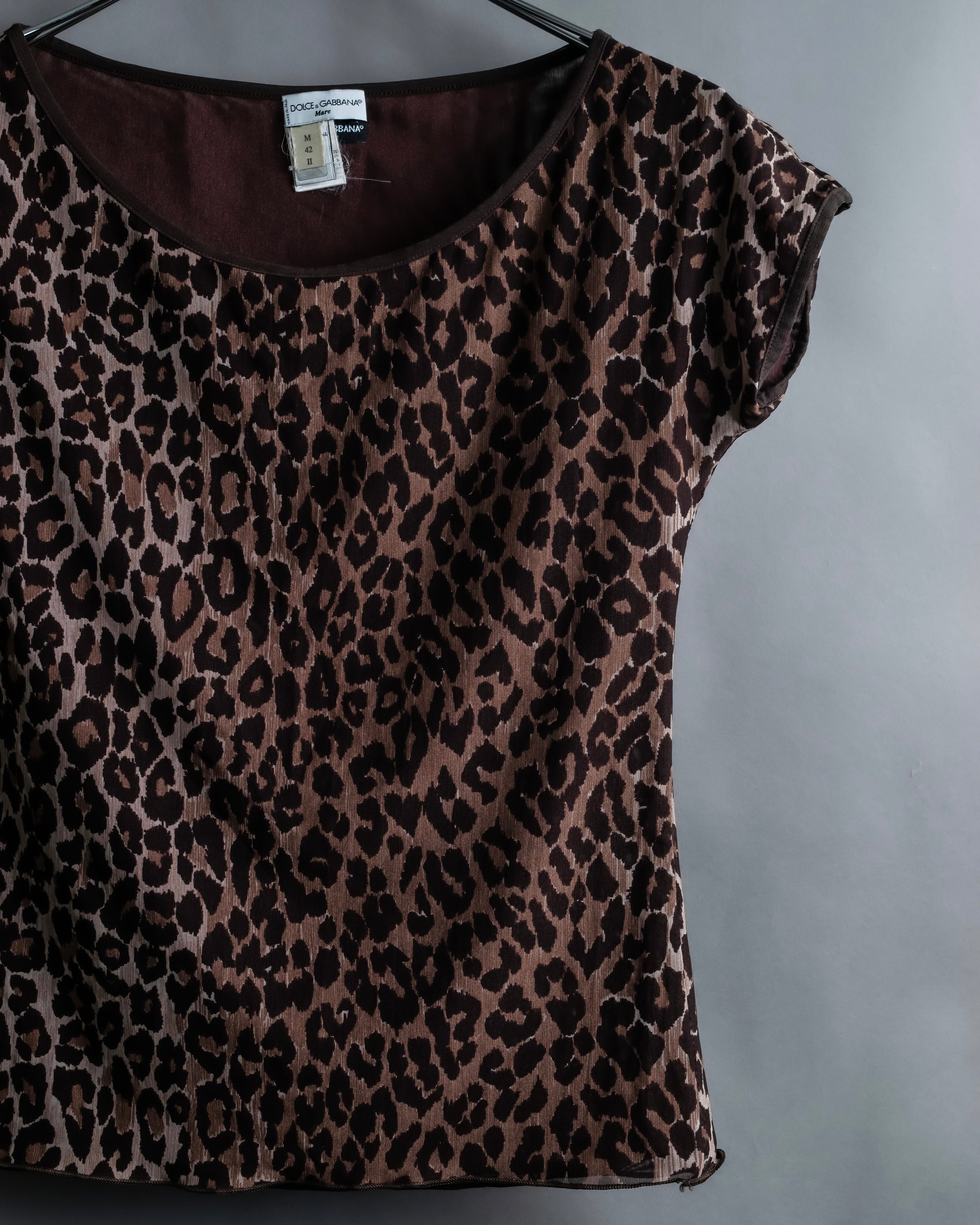 "DOLCE & GABBANA" Leopard print short cut and sew