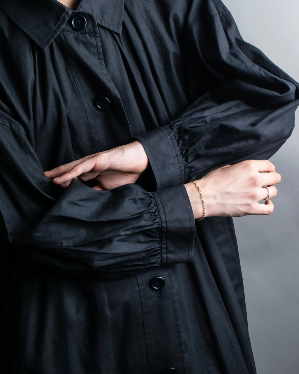 "YVES SAINT LAURENT" Black mode style shirt coat