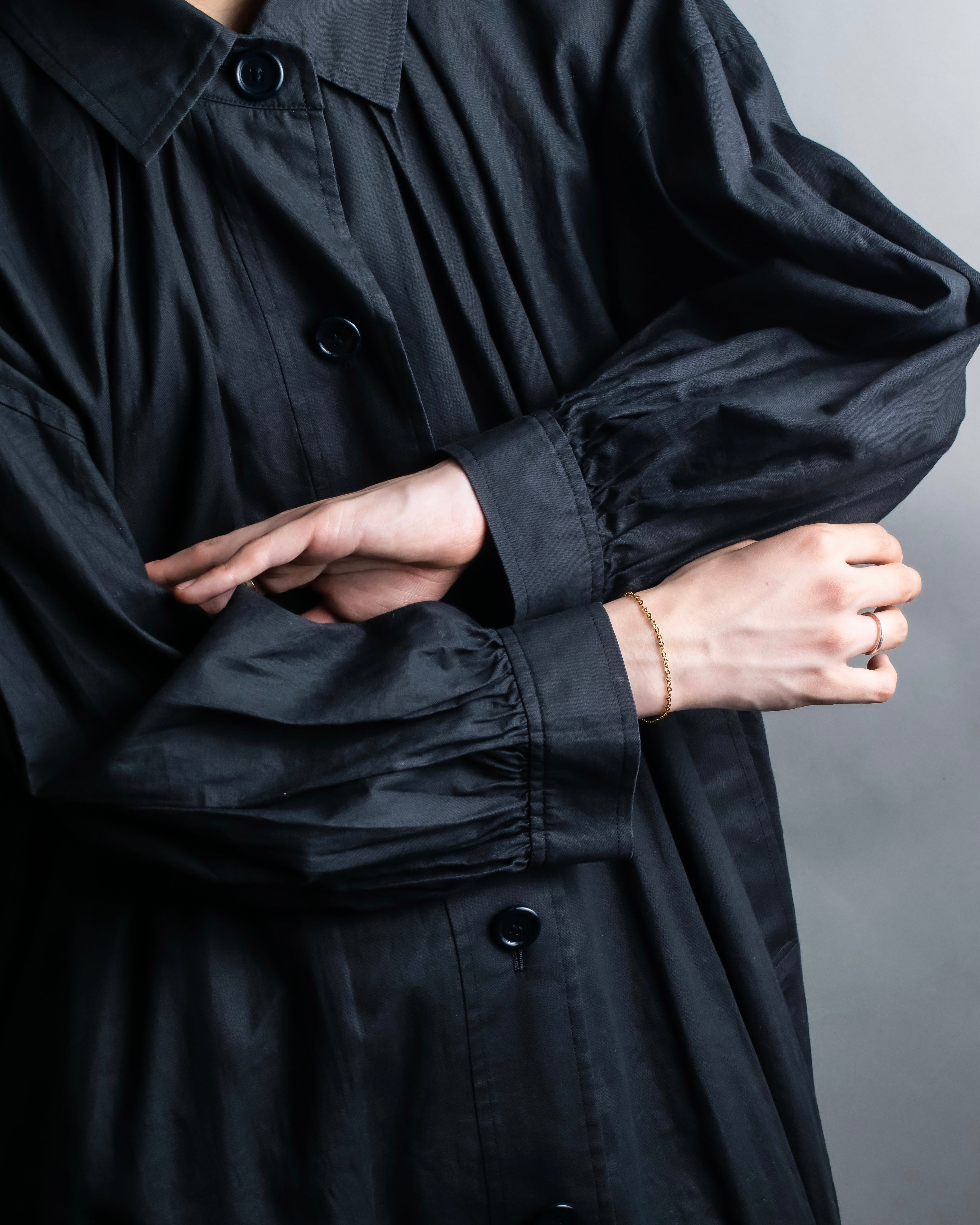 "YVES SAINT LAURENT" Black mode style shirt coat