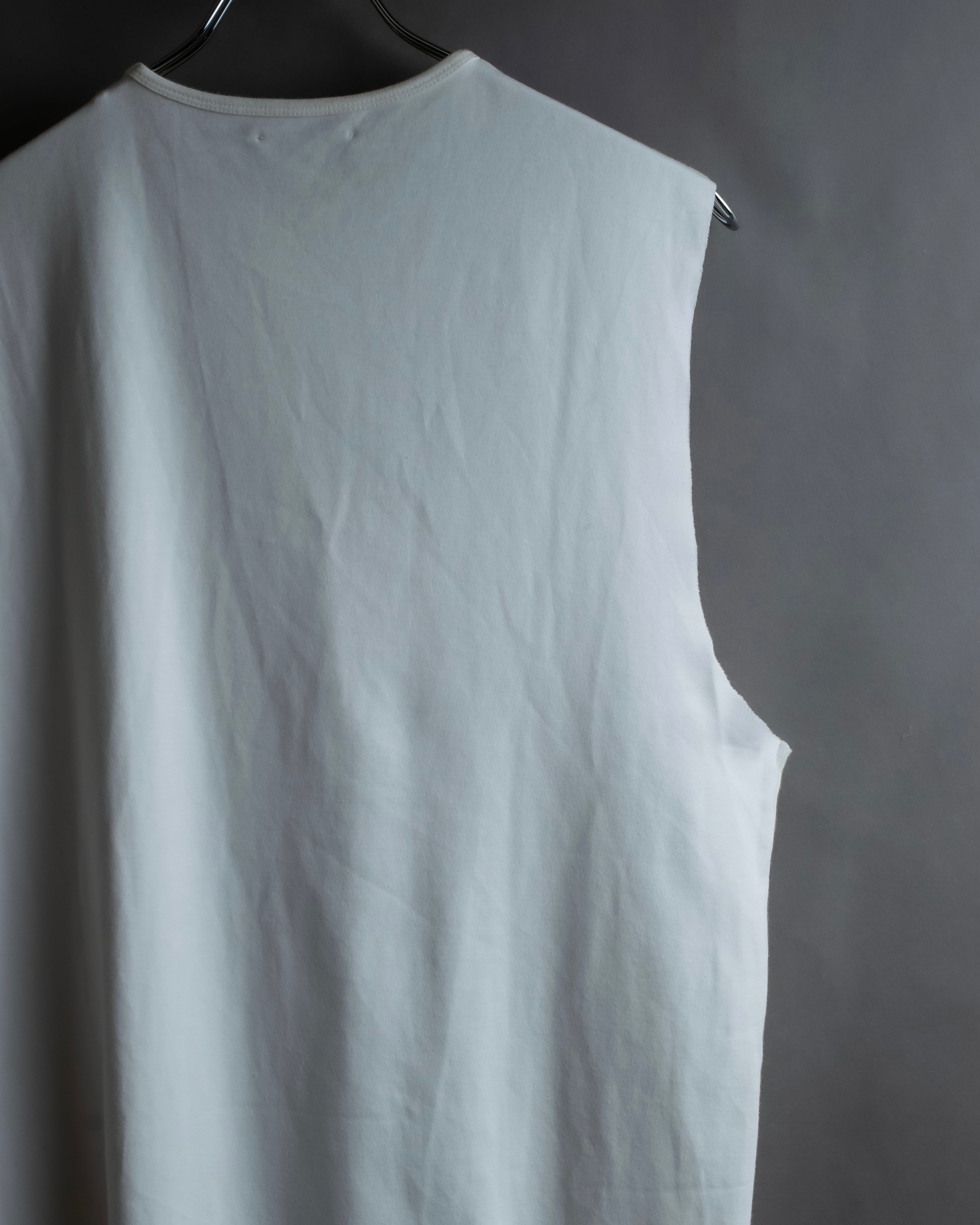 "RAF SIMONS" 13SS Surrealist face print sleeveless top