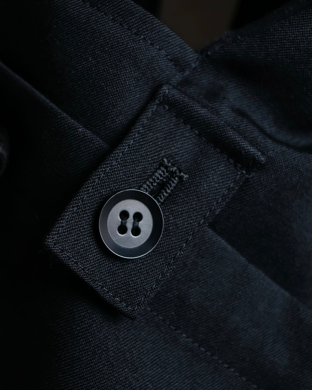 "YOHJI YAMAMOTO +NOIR" 21SS Drape panel design oversized shirt jacket