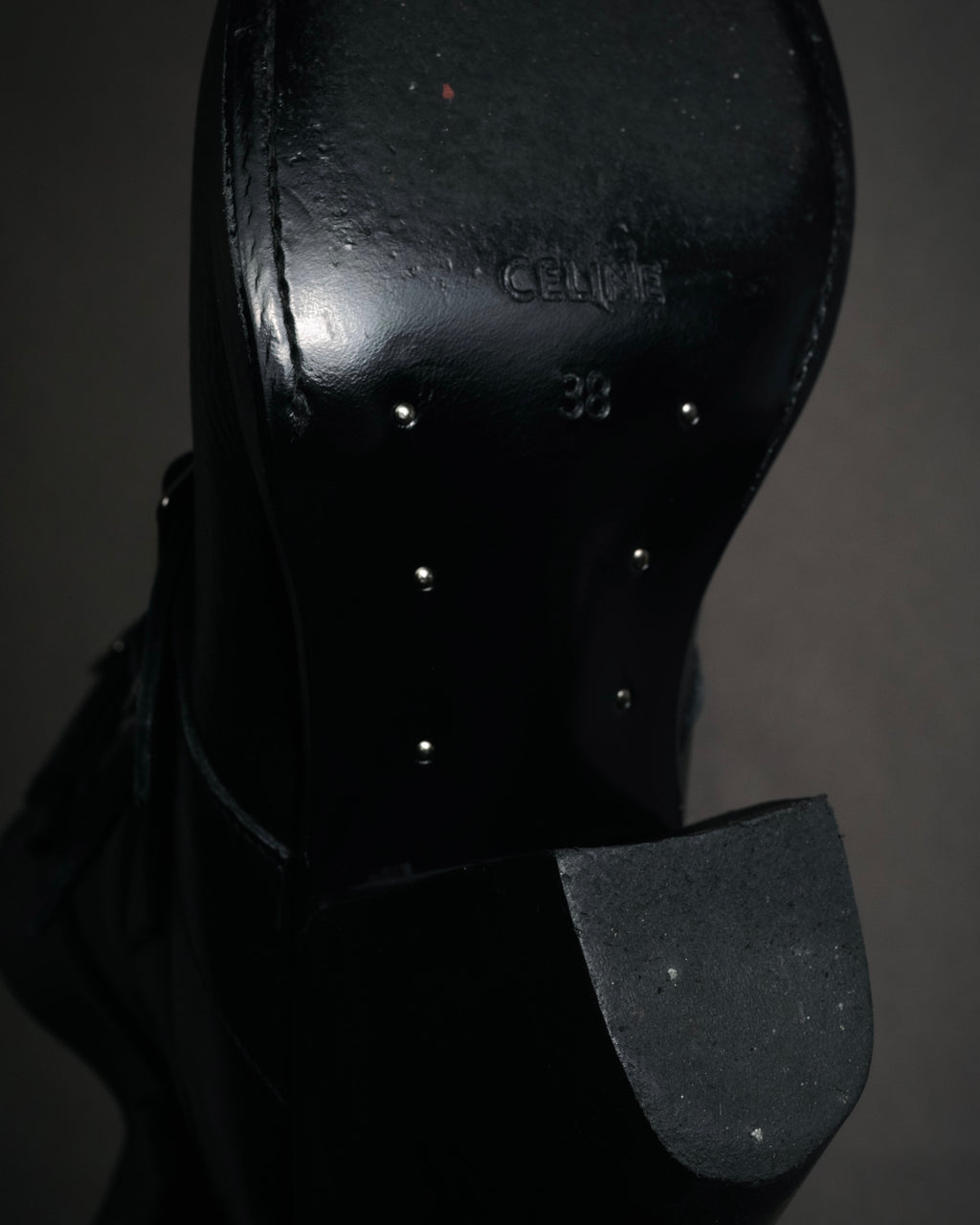 “CELINE” 19-23 Multi buckle zip biker boots