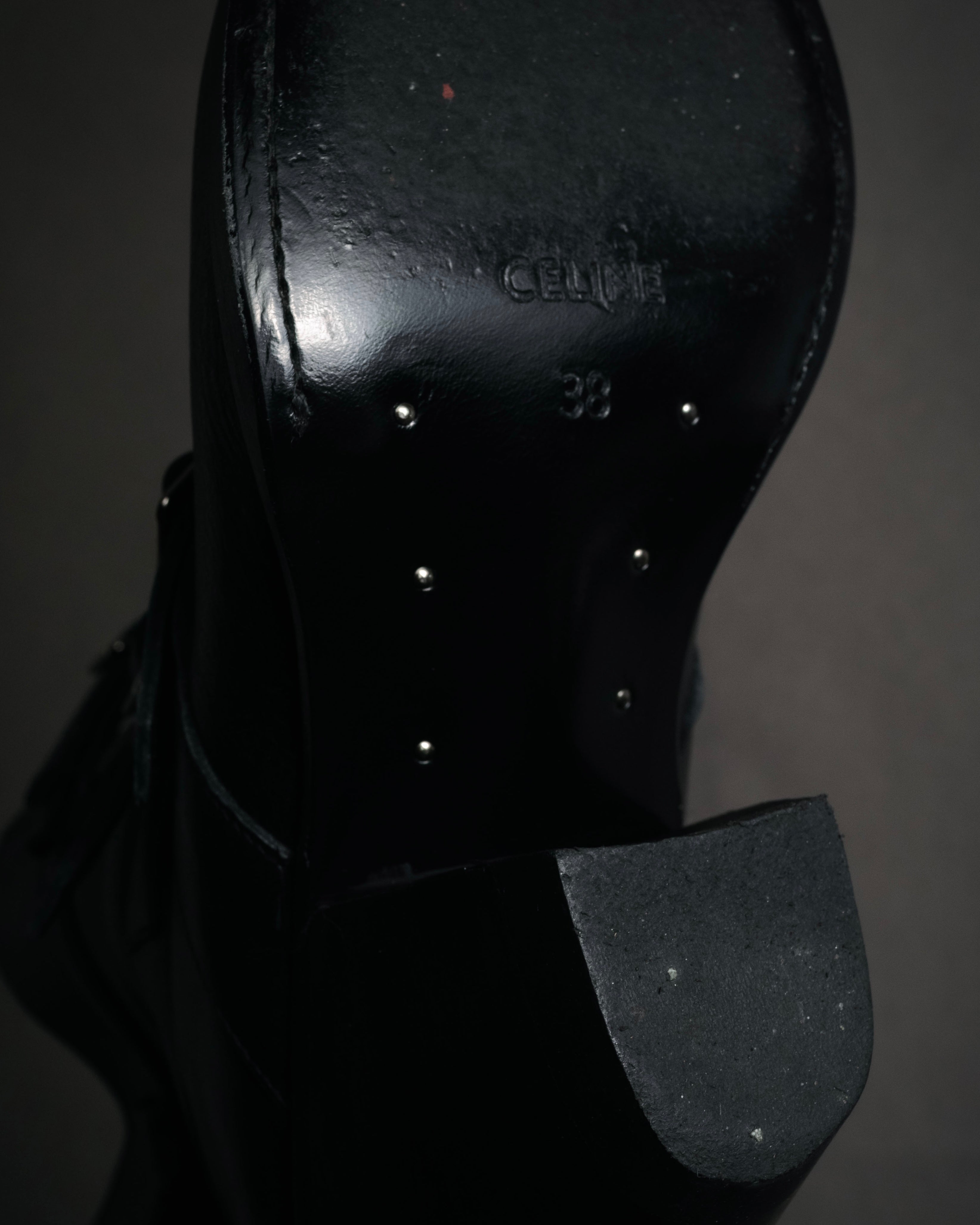 “CELINE” 19-23 Multi buckle zip biker boots
