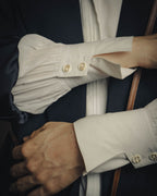 -SPECIAL- “Christian Dior” 90’s-00’s pleated bib dress shirt