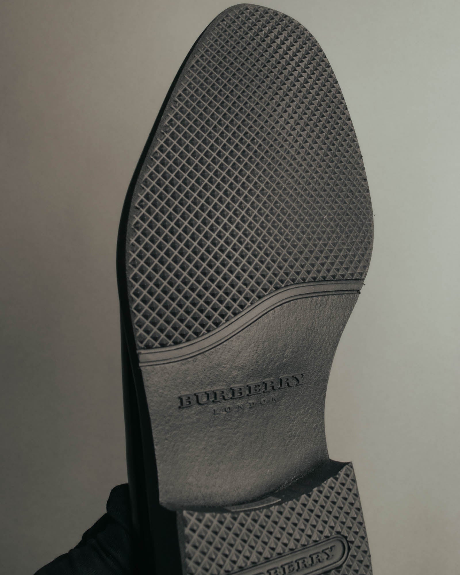 "BURBERRY LONDON" 00's Glossy black leather penny loafers
