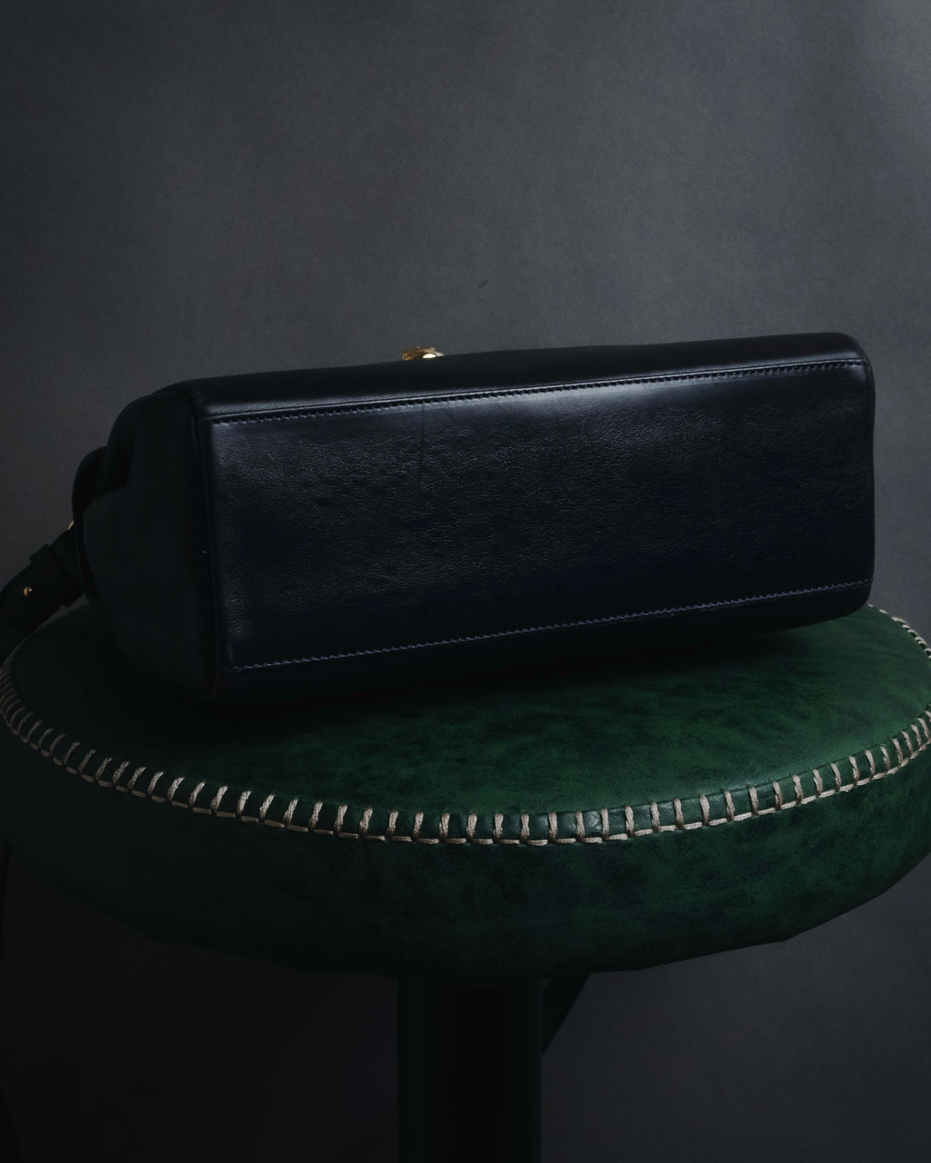 "Salvatore Ferragamo" Structured top-handle leather satchel bag