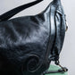 "FENDI" Curved design swirl motif leather one shoulder bag