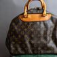 "LOUIS VUITTON" Deauville monogram pattern boston hand bag