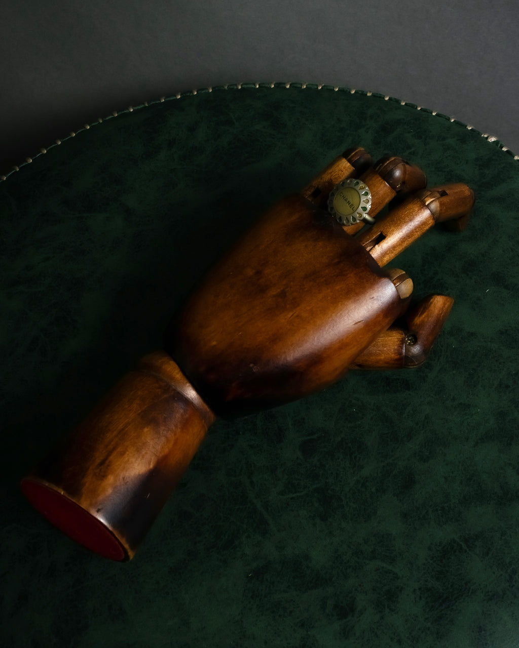 "CHANEL" 99AW Round top gorgeous design ring