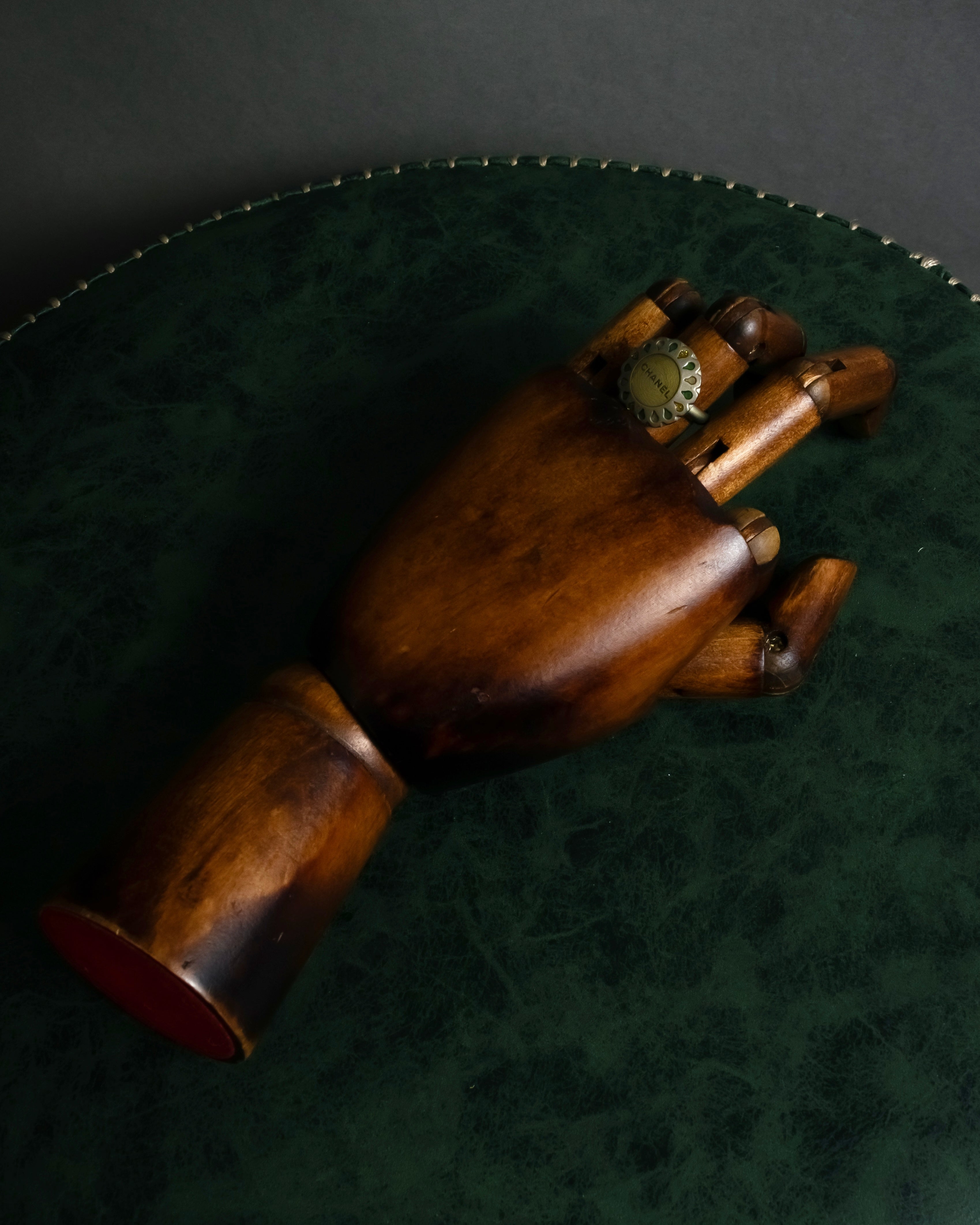 "CHANEL" 99AW Round top gorgeous design ring