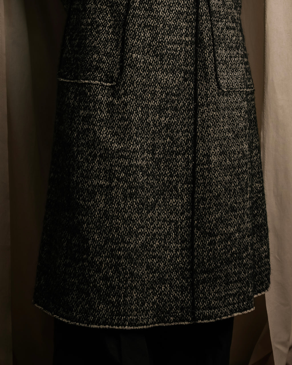 "Dolce & Gabbana" Double-breasted beautiful tweed long coat