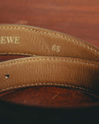 -SPECIAL- “LOEWE” 80’s-90’s Crocodile pattern anagram leather belt
