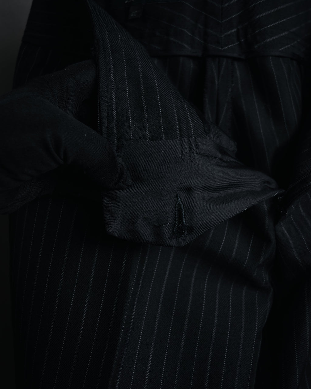 "GUCCI" 90’s-00’s signature hardware pinstripe wool slacks