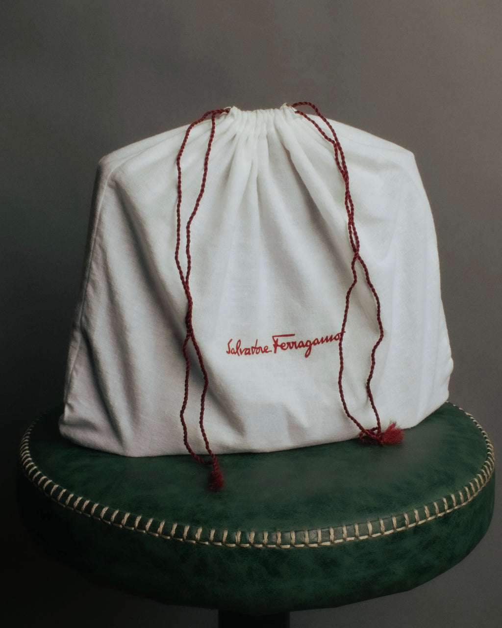 “CELINE” 90’s-00’s Burgundy leather ring handle tote bag