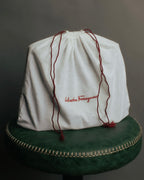 “CELINE” 90’s-00’s Burgundy leather ring handle tote bag