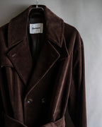 "Barbour" Wide ribbed corduroy maxi-length trench coat