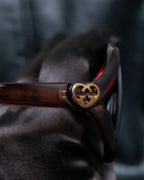 “GUCCI” GG heart motif butterfly shaped sunglasses