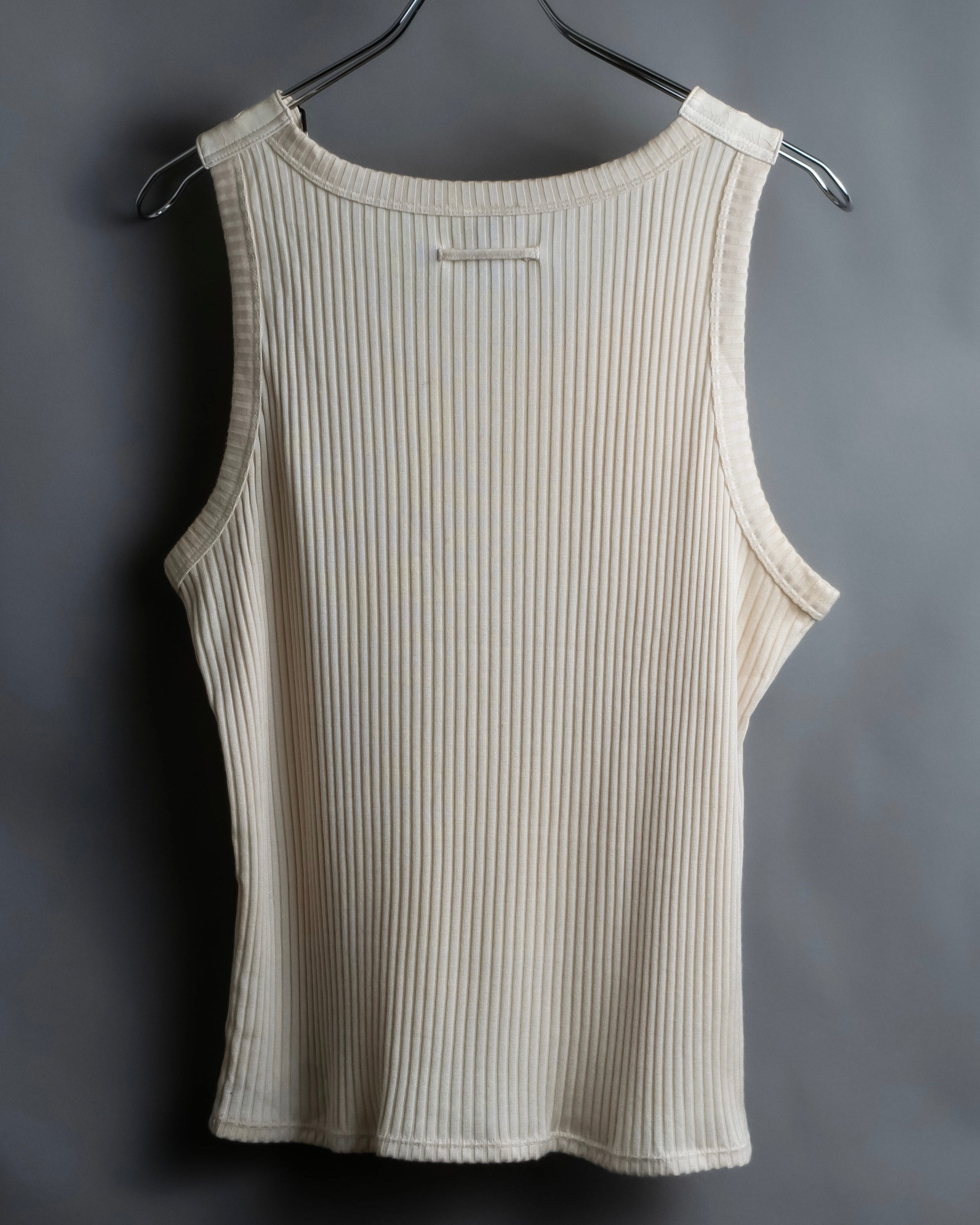 “Jean Paul Gautier” Double belted shoulder designed tank top