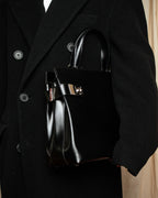 "Salvatore Ferragamo" Gancini motif both sides design leather hand bag