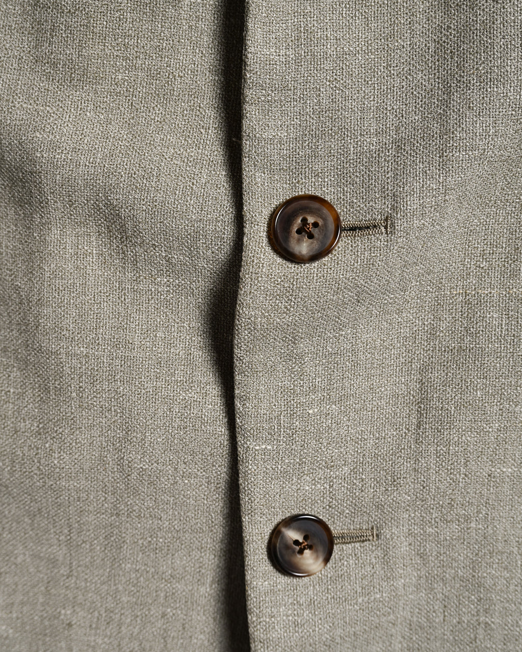HERMES/ Pure Linen Oversized Single Breasted Tailored Jacket Beige